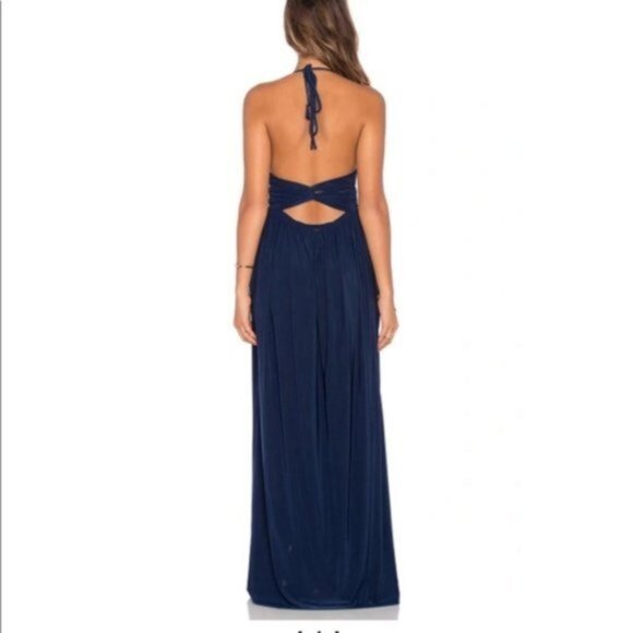 MISA LOS ANGELES Ever Maxi‎ High Low Dress Snakeskin Print Women  Size XS - Picture 2 of 10